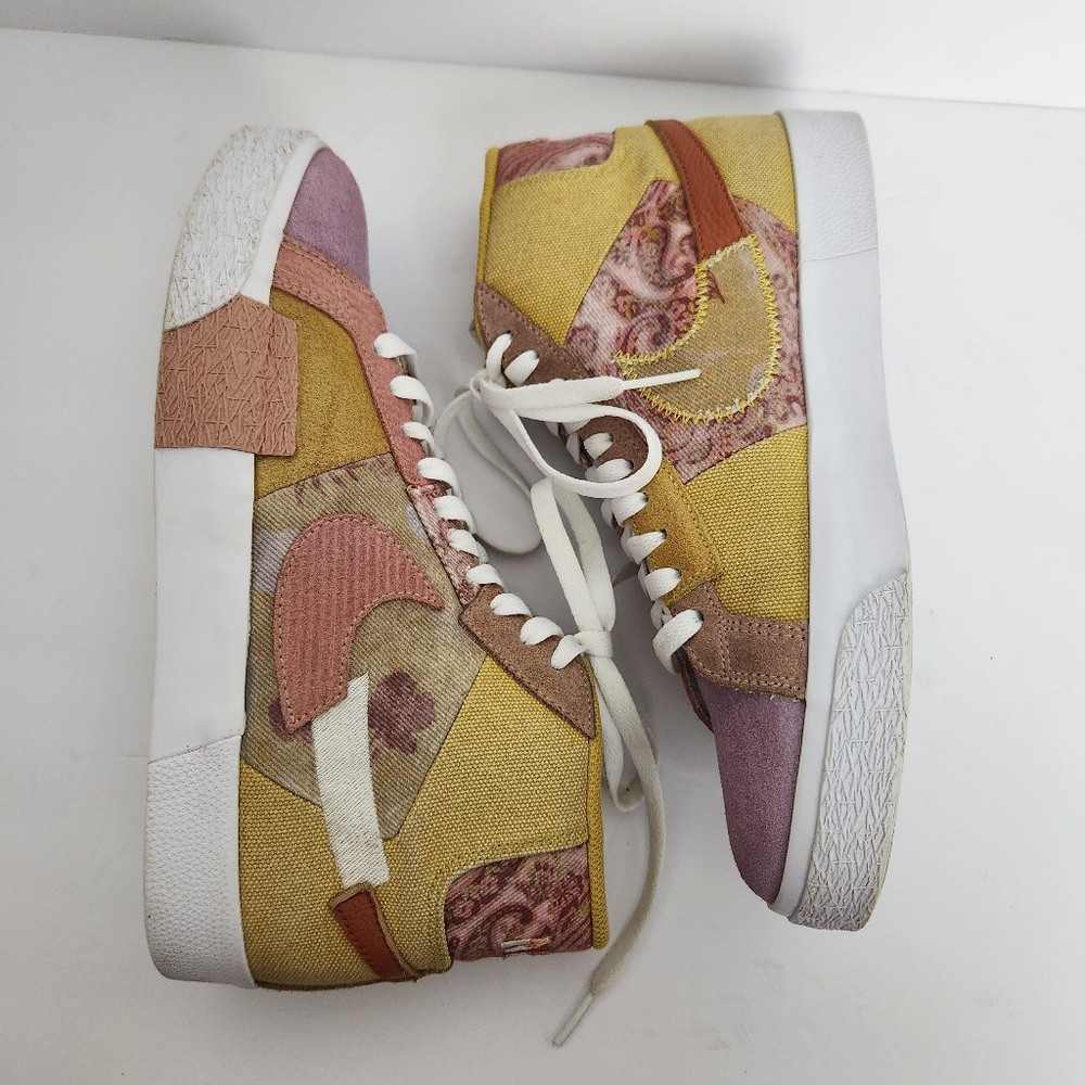 Nike SB Zoom Blazer Mid PRM Mens Size 7 Sanded Gold/White Sneakers DM0859-700 - Picture 8 of 10
